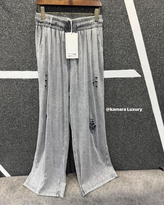 Grey Wide-Leg Trousers