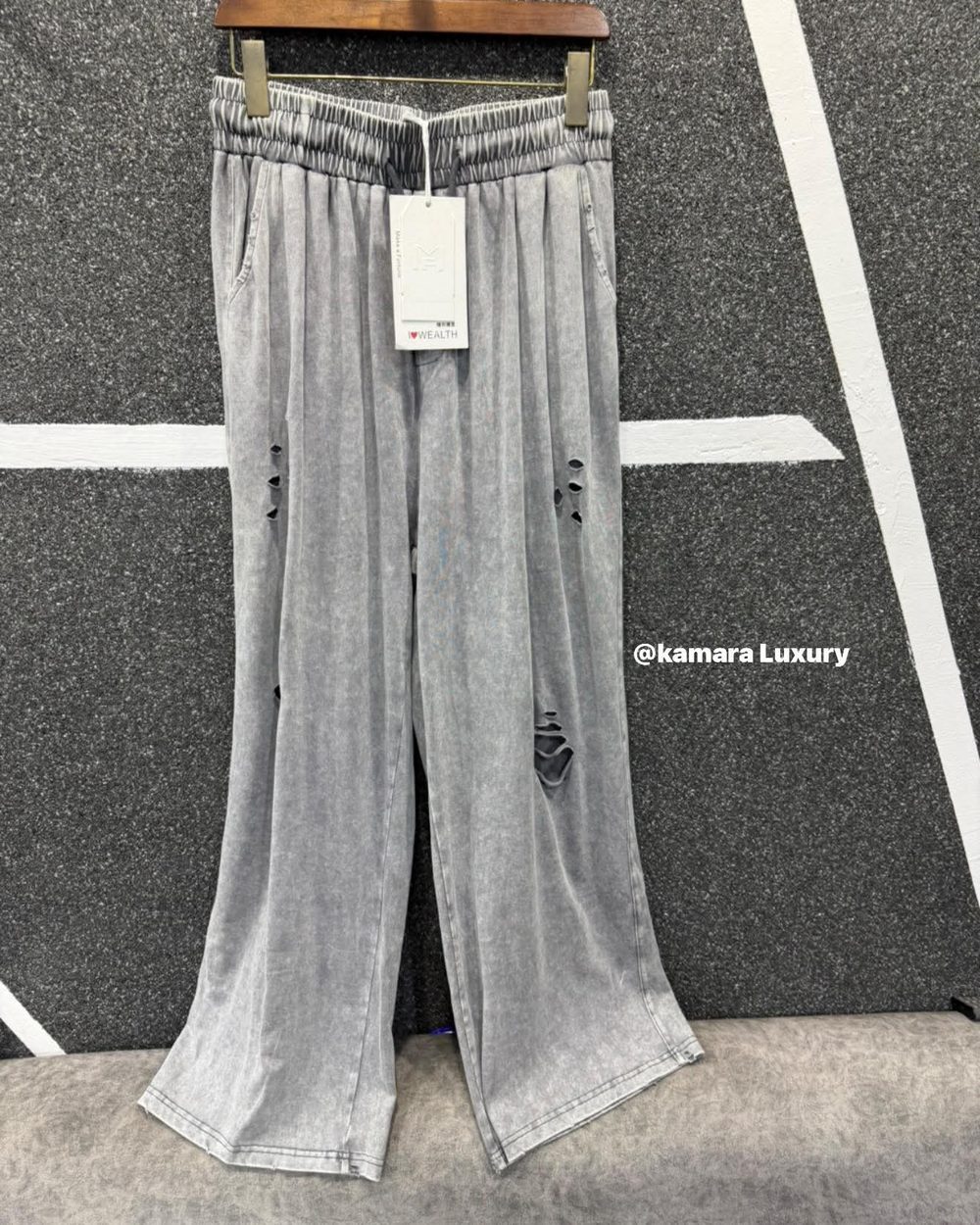 Grey Wide-Leg Trousers